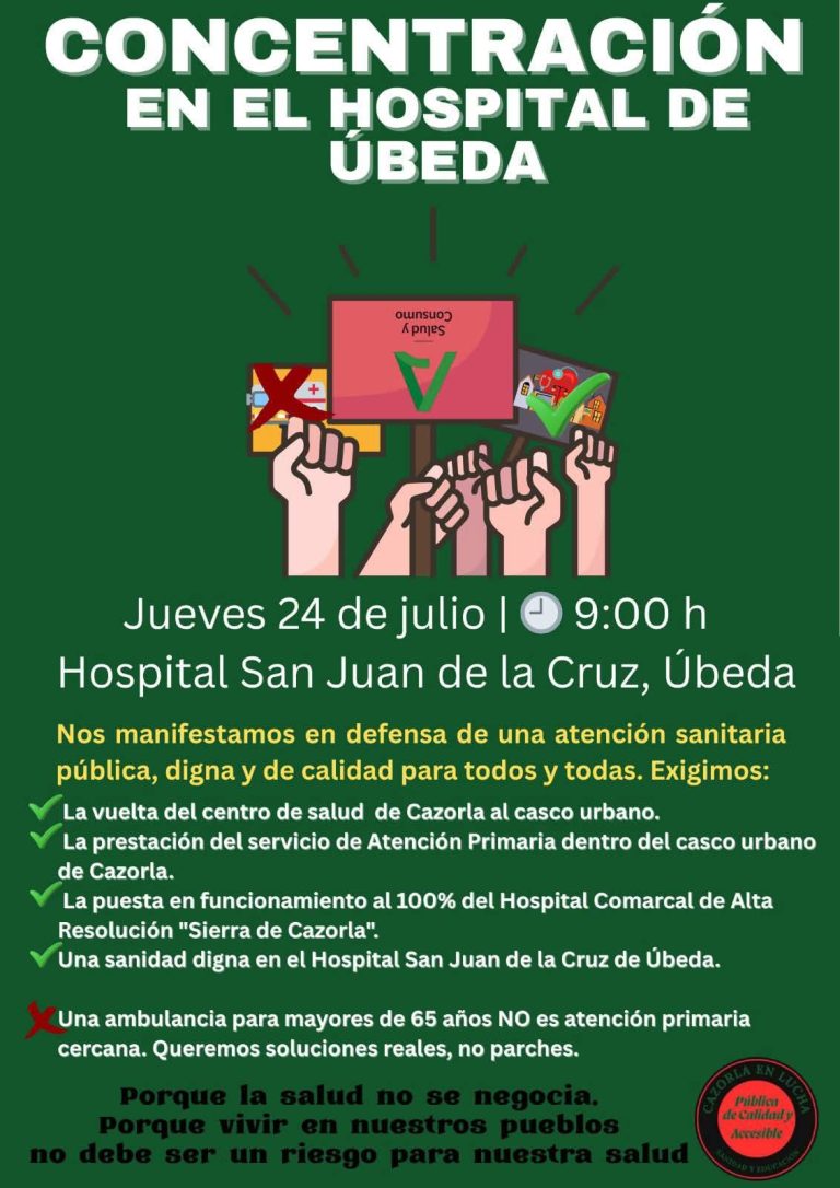 Concentración por la Sanidad Pública en Jaén