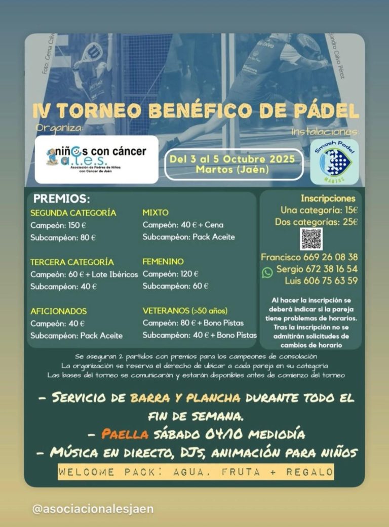 IV Torneo benéfico de pádel
