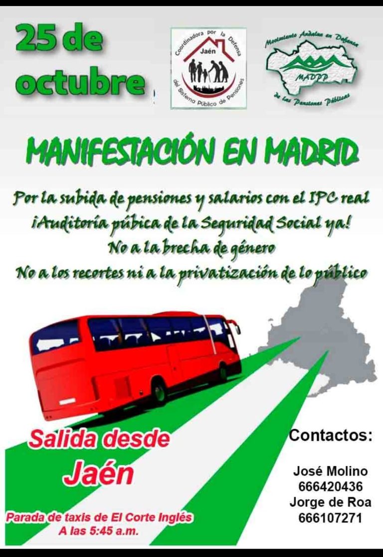 Manifestación por la subida de las pensiones