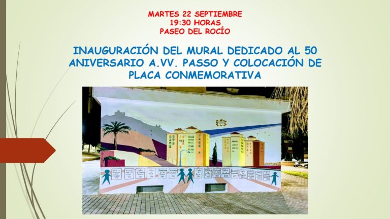 Inauguración del mural dedicado al 50 aniversario de la A.VV. PASSO