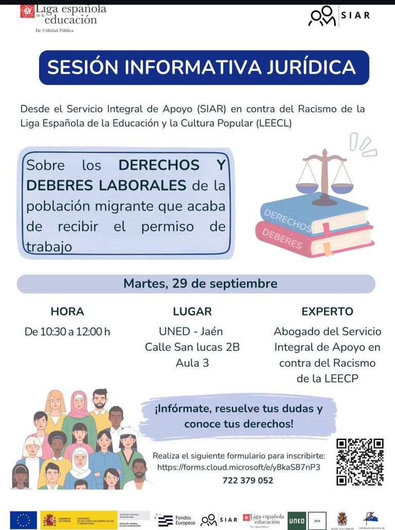Sesión informativa. Derechos y deberes laborales de la población migrante