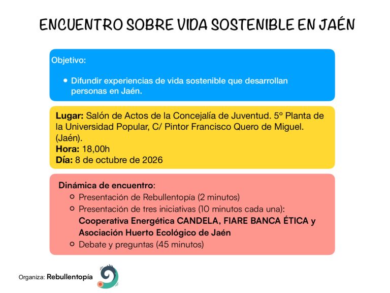 Encuentro sobre vida sostenible en Jaén
