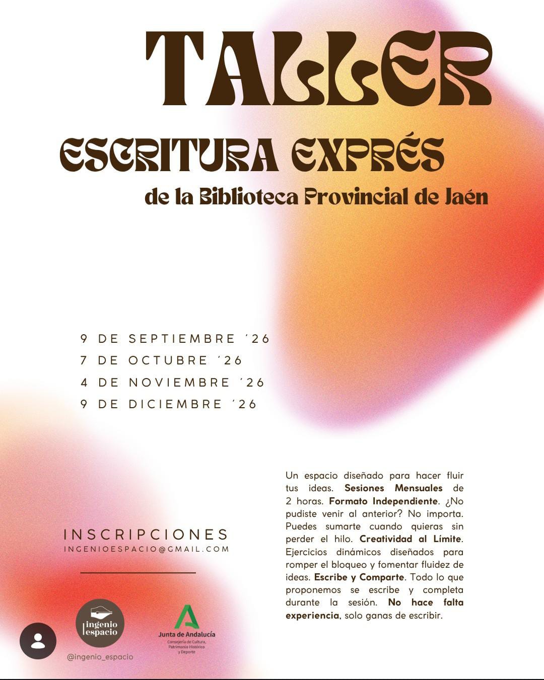 2026_09_09 Taller de escritura expres