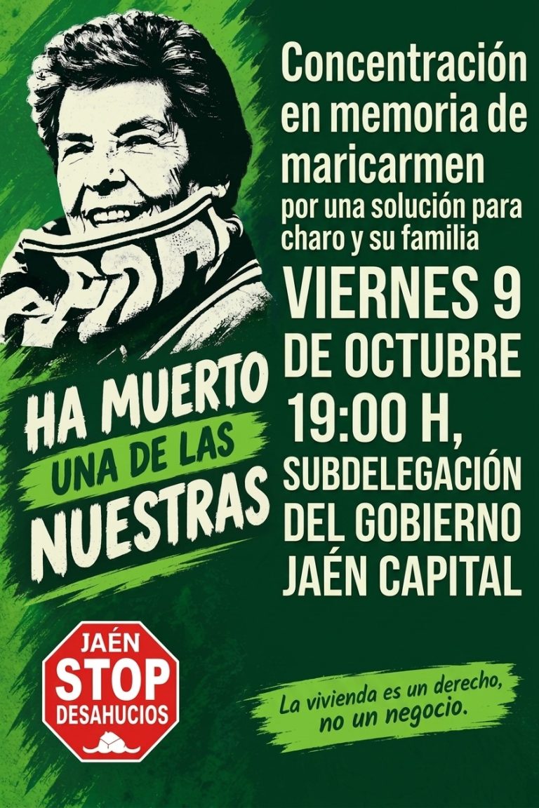 Concentración en memoria de Mari Carmen